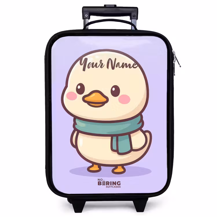 Children's suitcase - Kawai - Duck - Scarf — 1
