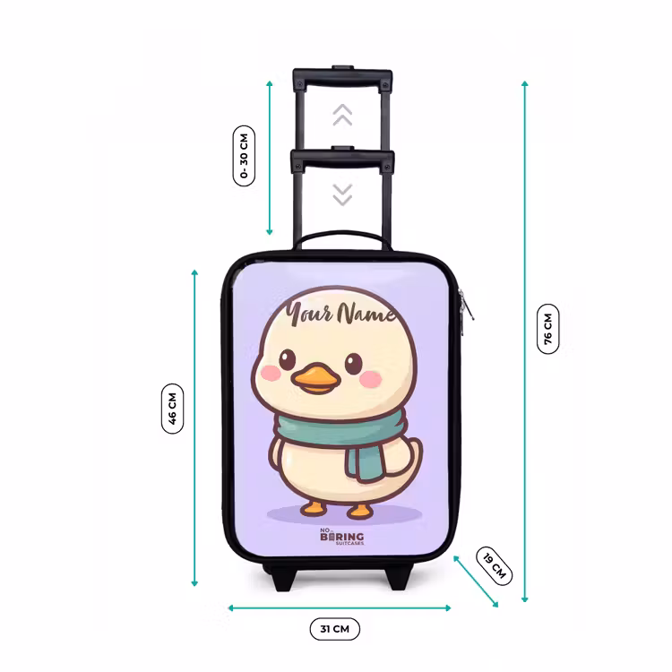 Children's suitcase - Kawai - Duck - Scarf — 3
