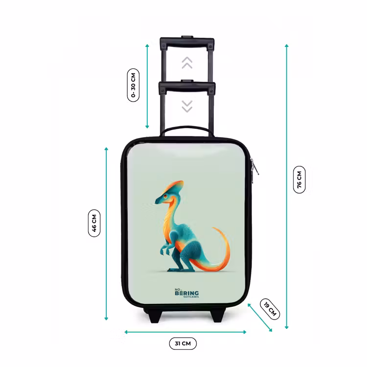 Children's suitcase - Elegant dino with comb — 3