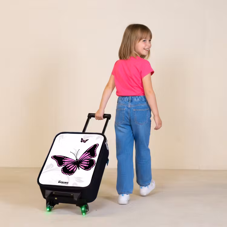 Children's suitcase - Magenta monarch — 2