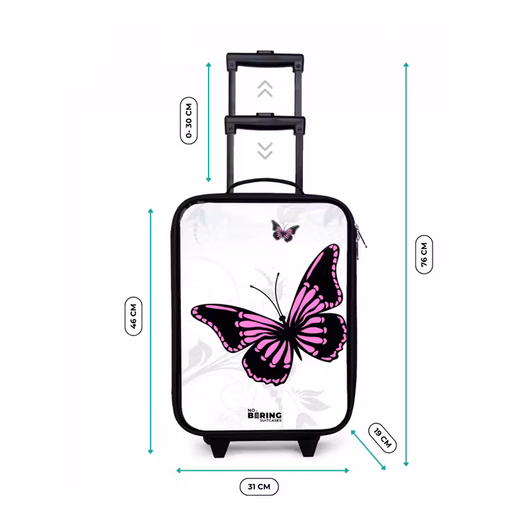 Children's suitcase - Magenta monarch — 3