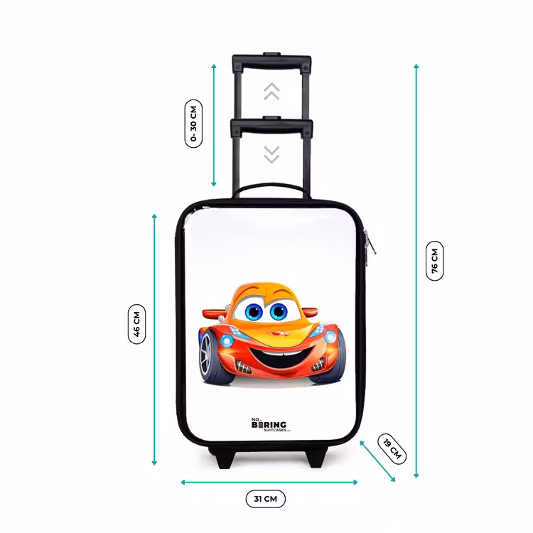 Children's suitcase - Race car with face — 2
