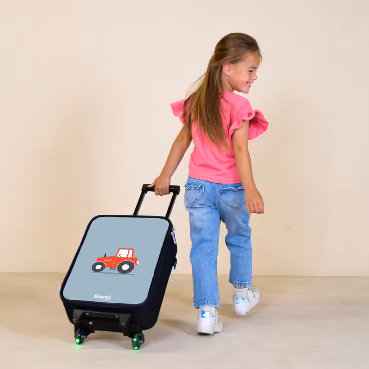 Children's suitcase - Red trigger blue background — 1