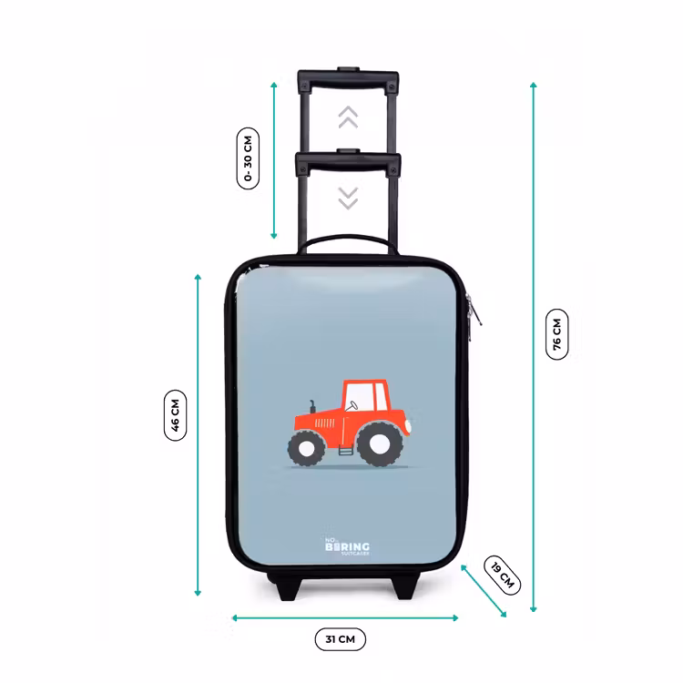 Children's suitcase - Red trigger blue background — 2