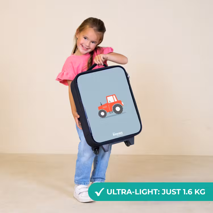 Children's suitcase - Red trigger blue background — 3