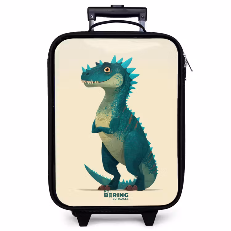 Children's suitcase - Spiky dino with friendly look — 1