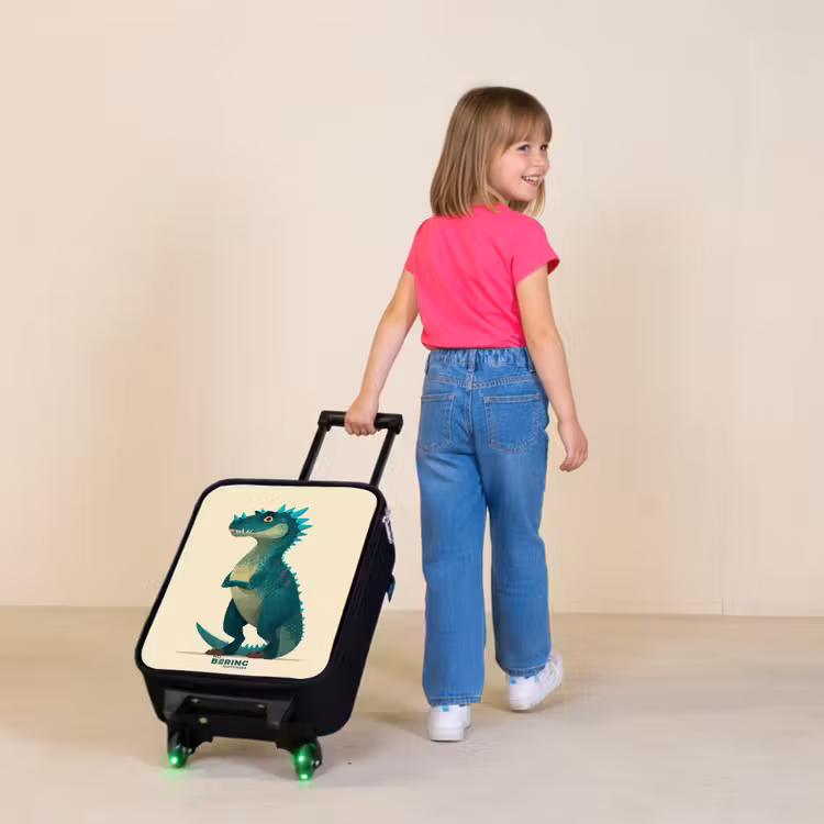 Children's suitcase - Spiky dino with friendly look — 2