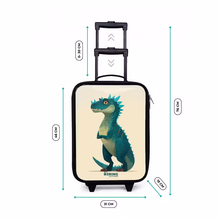 Children's suitcase - Spiky dino with friendly look — 3