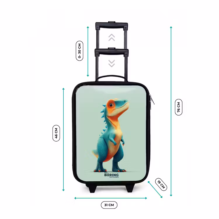 Children's suitcase - Tough dino with big eyes — 3