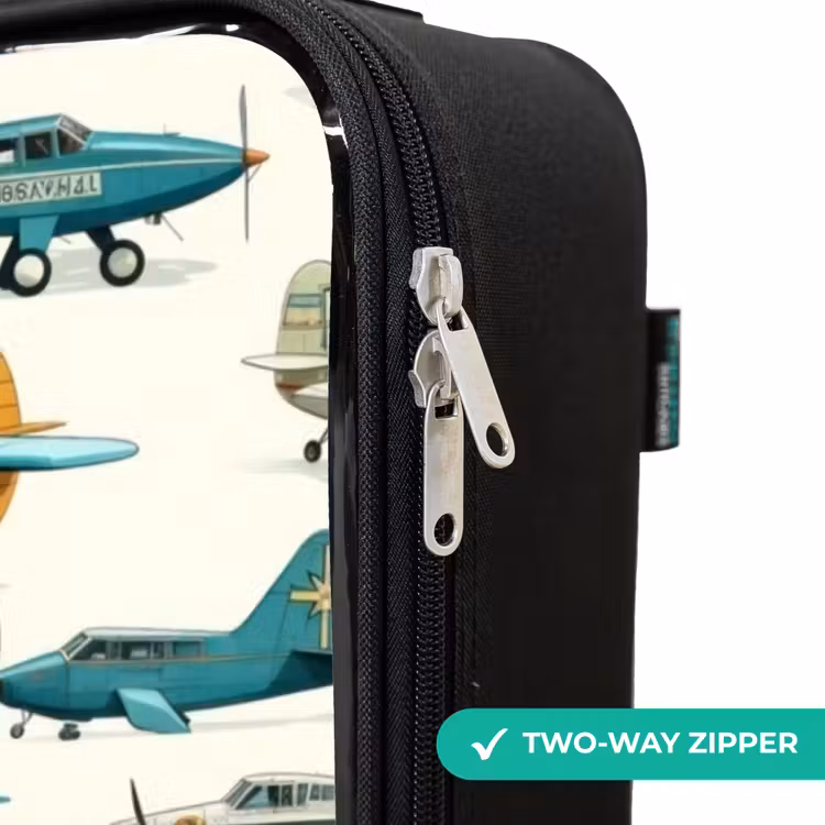 Children's suitcase - Vintage propeller plane pattern — 4