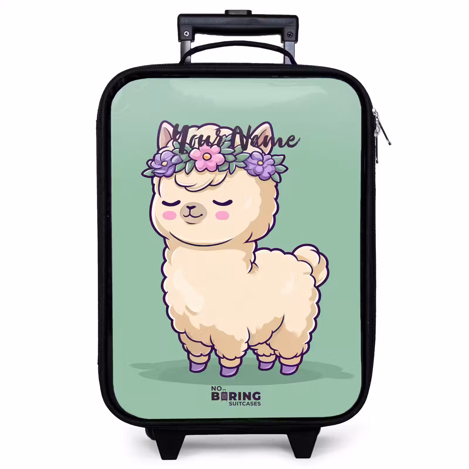 Children's suitcase - Kawai - Alpaca - Green — 1
