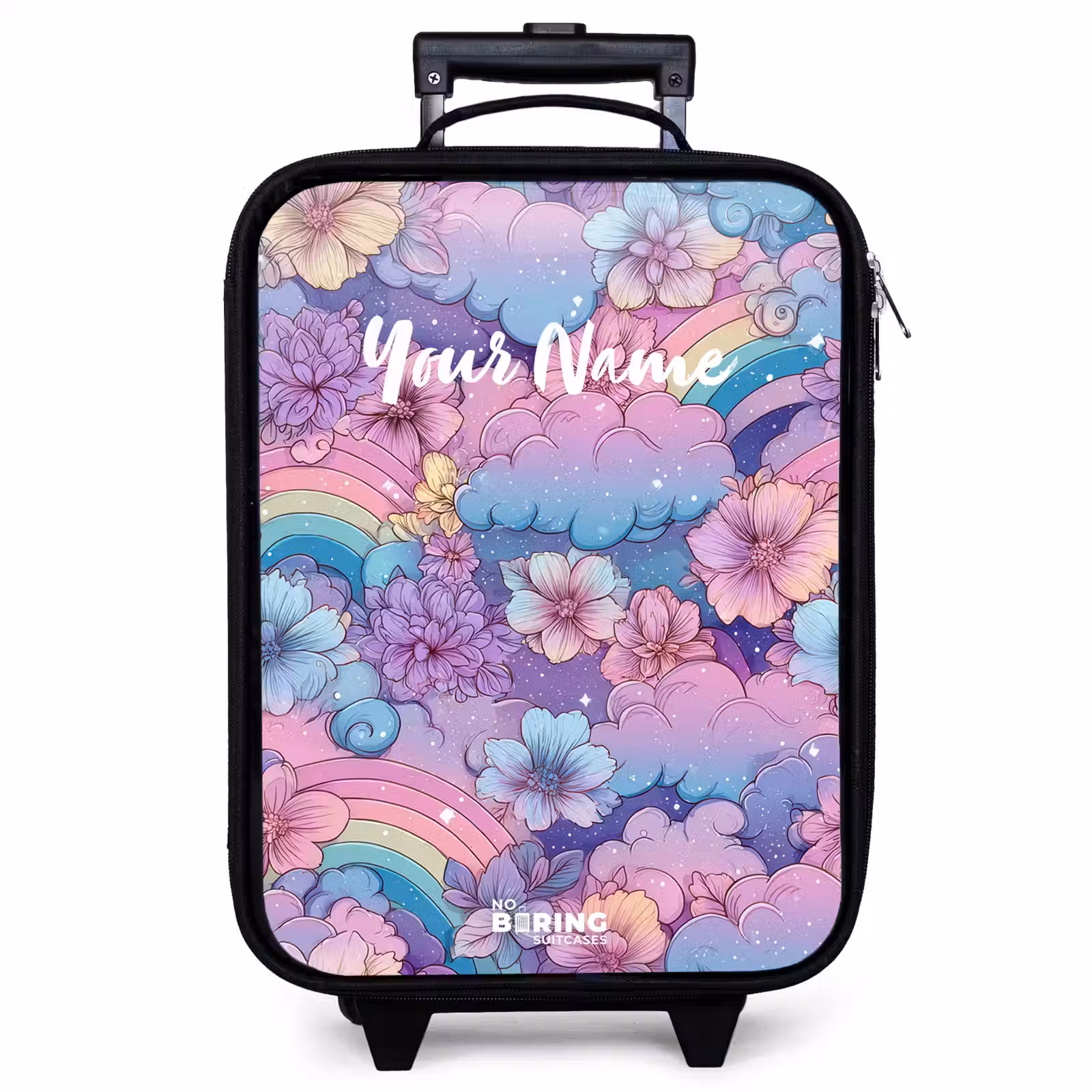 Children's suitcase - Illustration of clouds, rainbows and flowers — 1