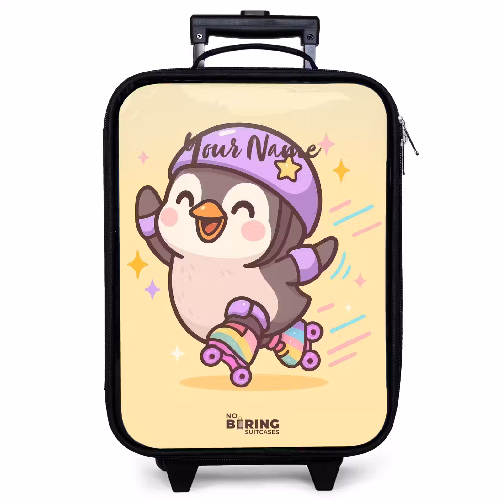 Children's suitcase - Kawai - Penguin - Roller skates — 1