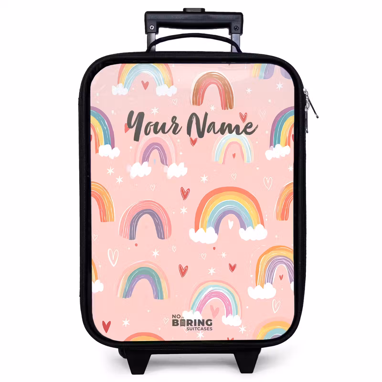 Children's suitcase - Rainbows on a pink background — 1