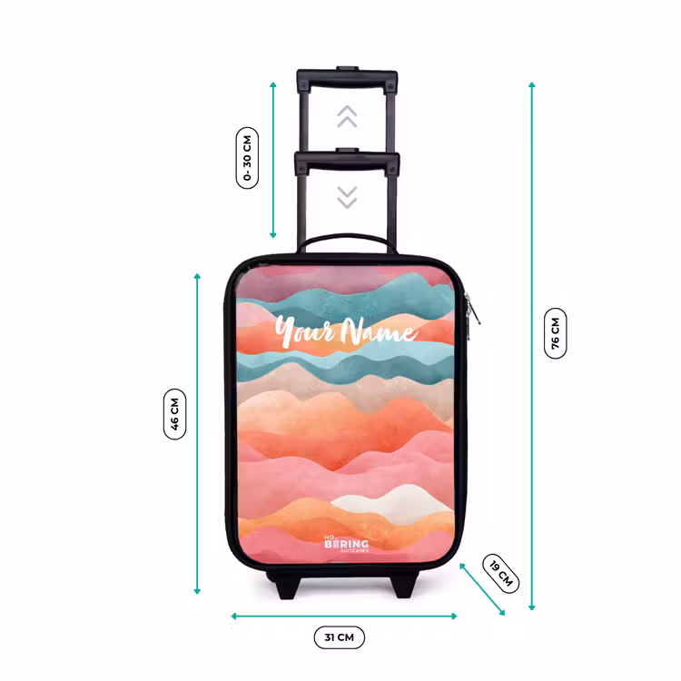 Children's suitcase - Abstract waves — 3