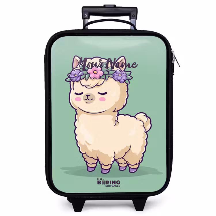 Children's suitcase - Kawai - Alpaca - Green — 1
