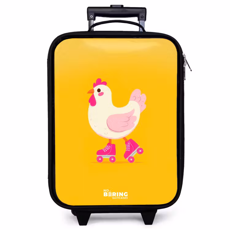 Children's suitcase - Kip - Roller skates - Yellow — 1