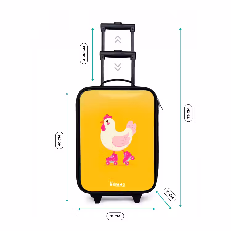 Children's suitcase - Kip - Roller skates - Yellow — 3