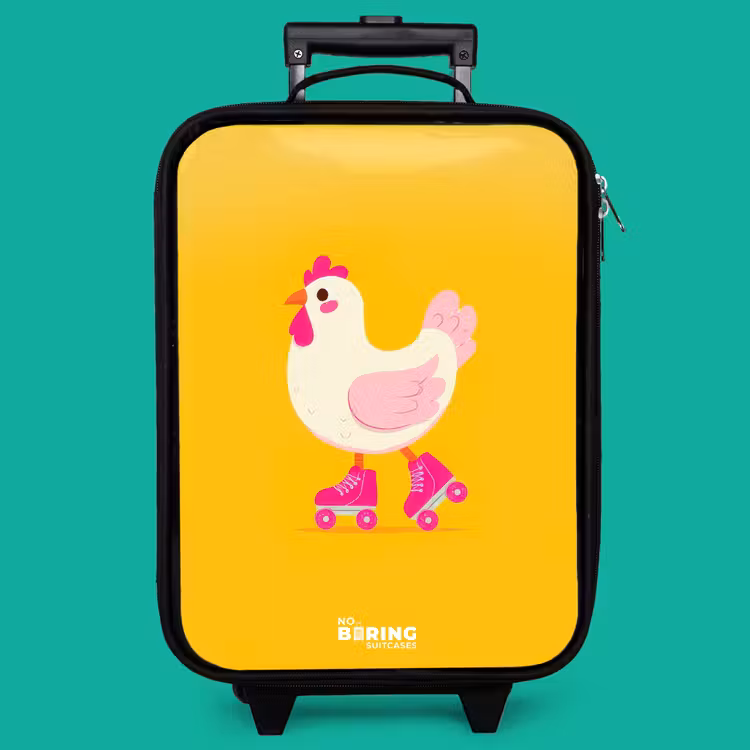 Children's suitcase - Kip - Roller skates - Yellow — 4