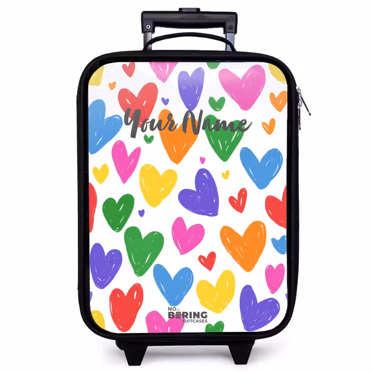 Children's suitcase - Colored hearts — 1