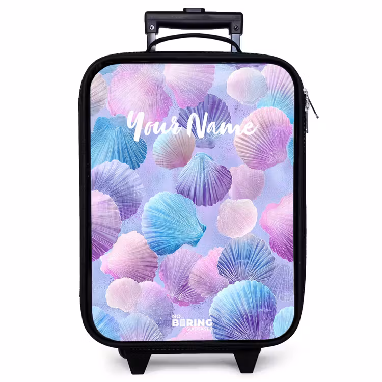 Children's suitcase - Colored shells on a purple background — 1