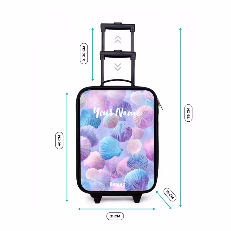 Children's suitcase - Colored shells on a purple background — 3