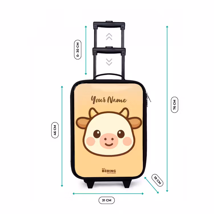 Children's suitcase - Kawai - Cow - Brown — 3