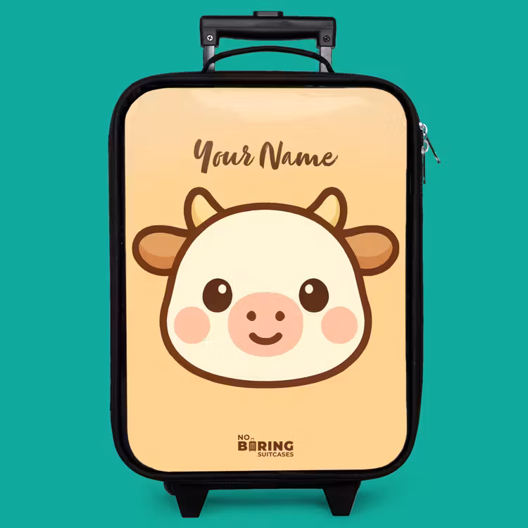 Children's suitcase - Kawai - Cow - Brown — 4