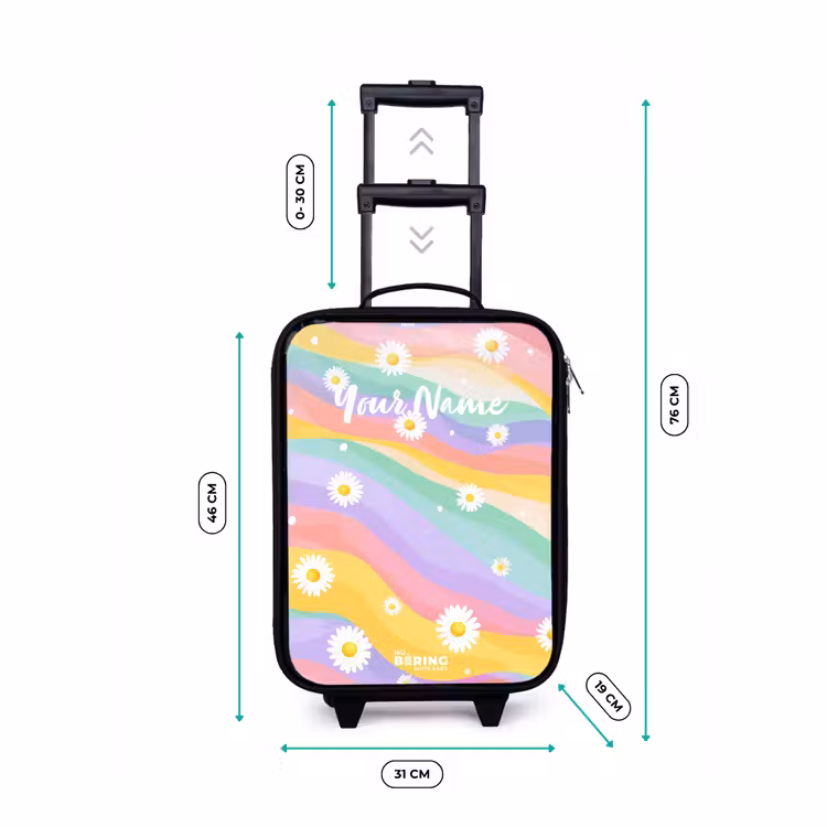 Children's suitcase - Daisies on rainbow background — 3
