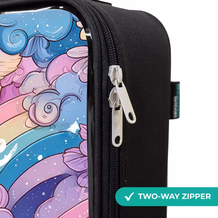 Children's suitcase - Illustration of clouds, rainbows and flowers — 6