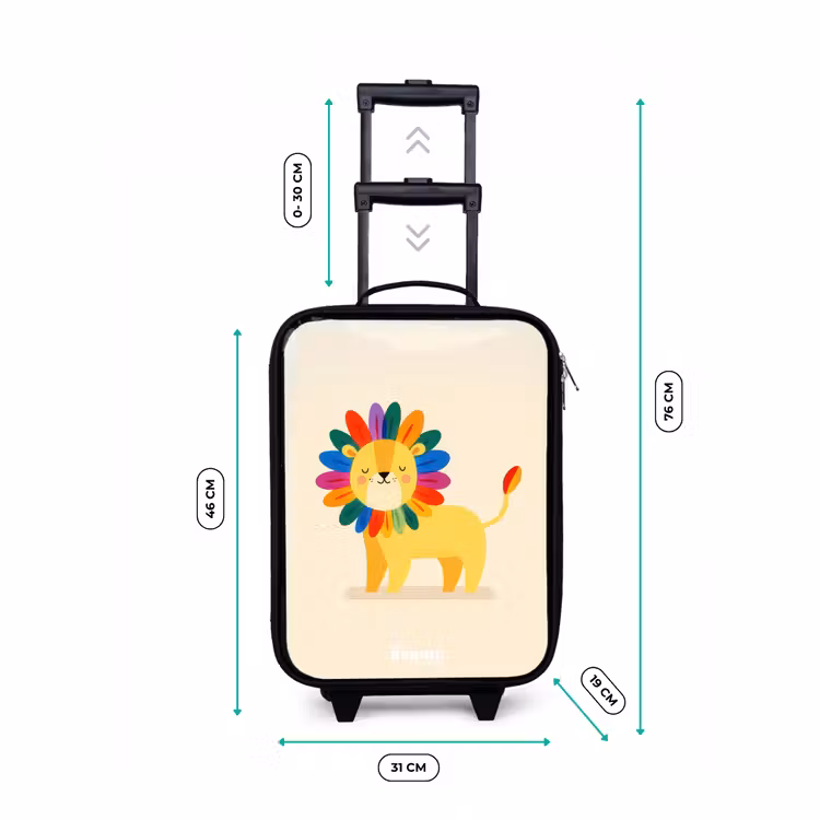 Children's suitcase - Lion - Mane - Colorful — 3