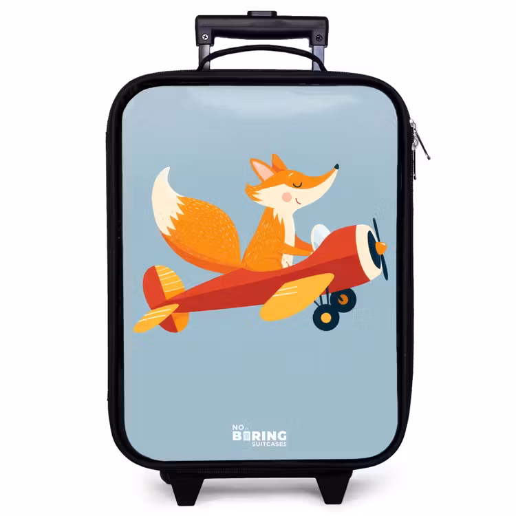 Children's suitcase - Fox - Airplane - Flies — 1