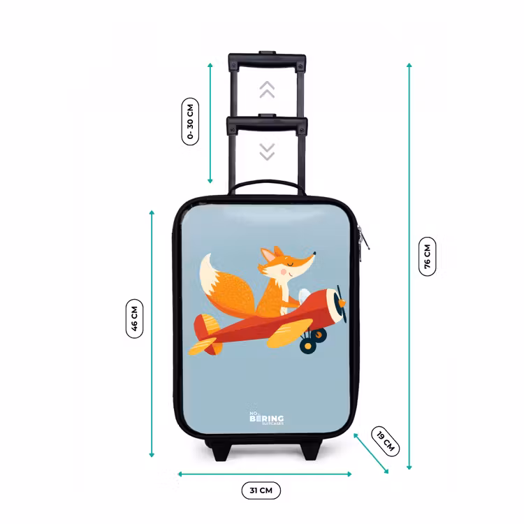 Children's suitcase - Fox - Airplane - Flies — 3