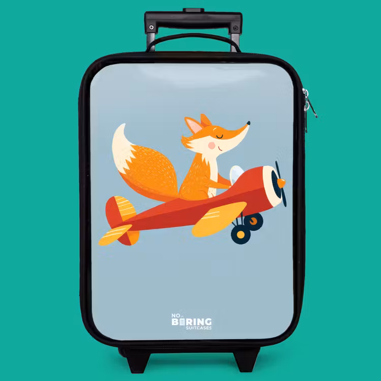 Children's suitcase - Fox - Airplane - Flies — 4
