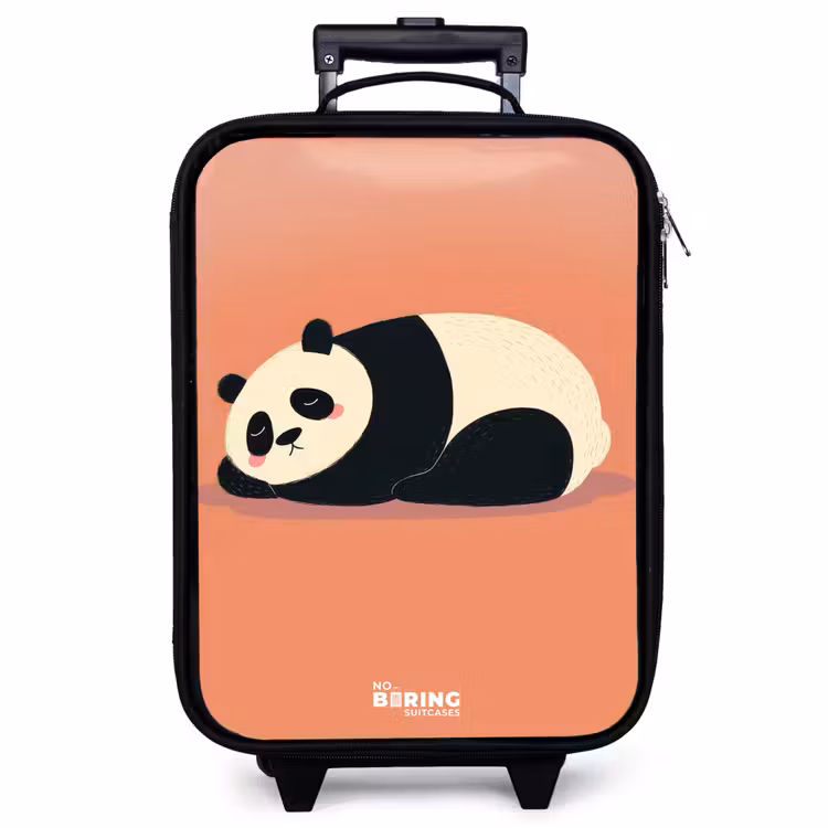 Children's suitcase - Panda - Sleeping - Orange — 1