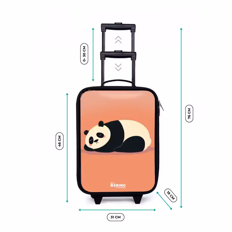 Children's suitcase - Panda - Sleeping - Orange — 3