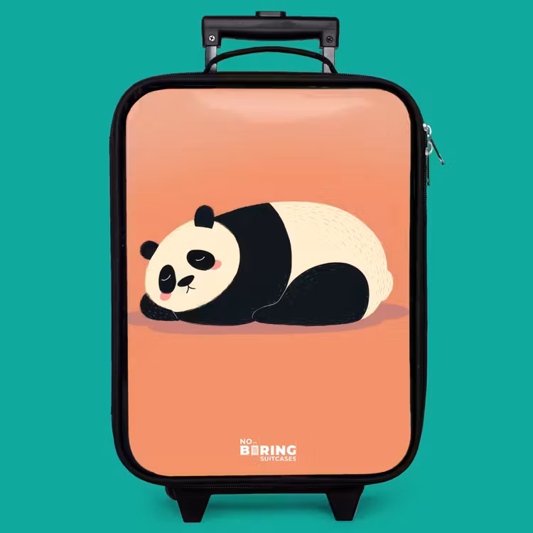 Children's suitcase - Panda - Sleeping - Orange — 4