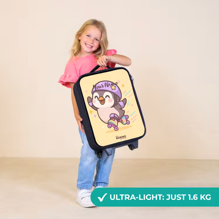 Children's suitcase - Kawai - Penguin - Roller skates — 5