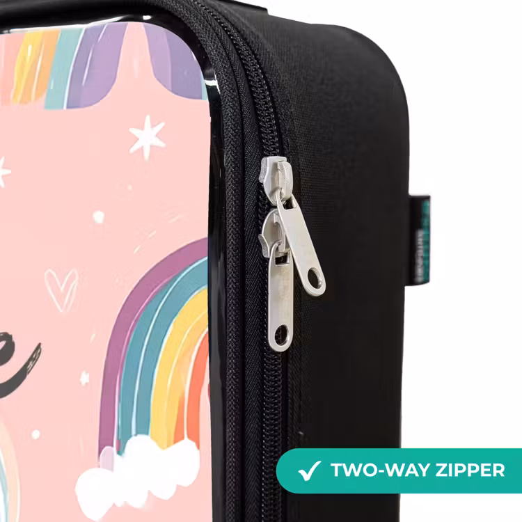 Children's suitcase - Rainbows on a pink background — 6