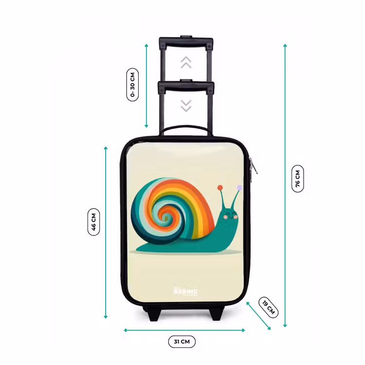 Children's suitcase - Snail - Rainbow - Colorful — 3