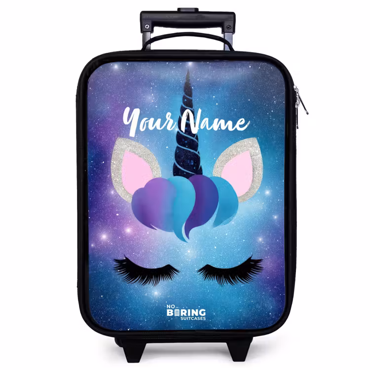Children's suitcase - Unicorn on a starry sky background — 1