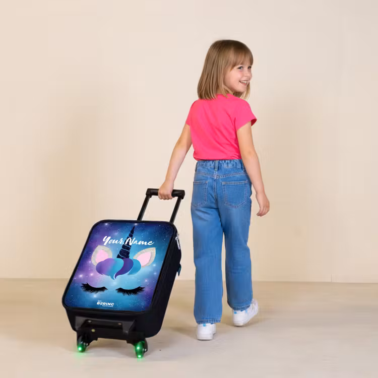 Children's suitcase - Unicorn on a starry sky background — 2