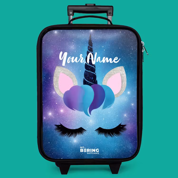 Children's suitcase - Unicorn on a starry sky background — 4