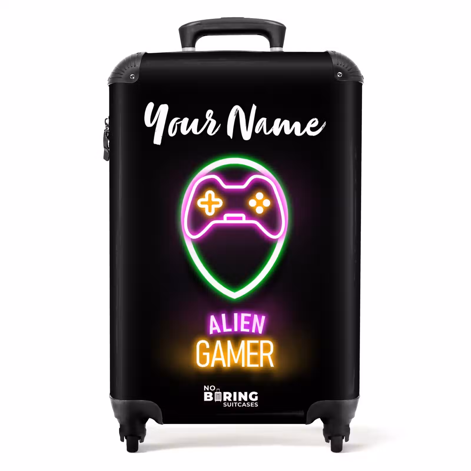 Suitcase with name - Alien Gamer — 1