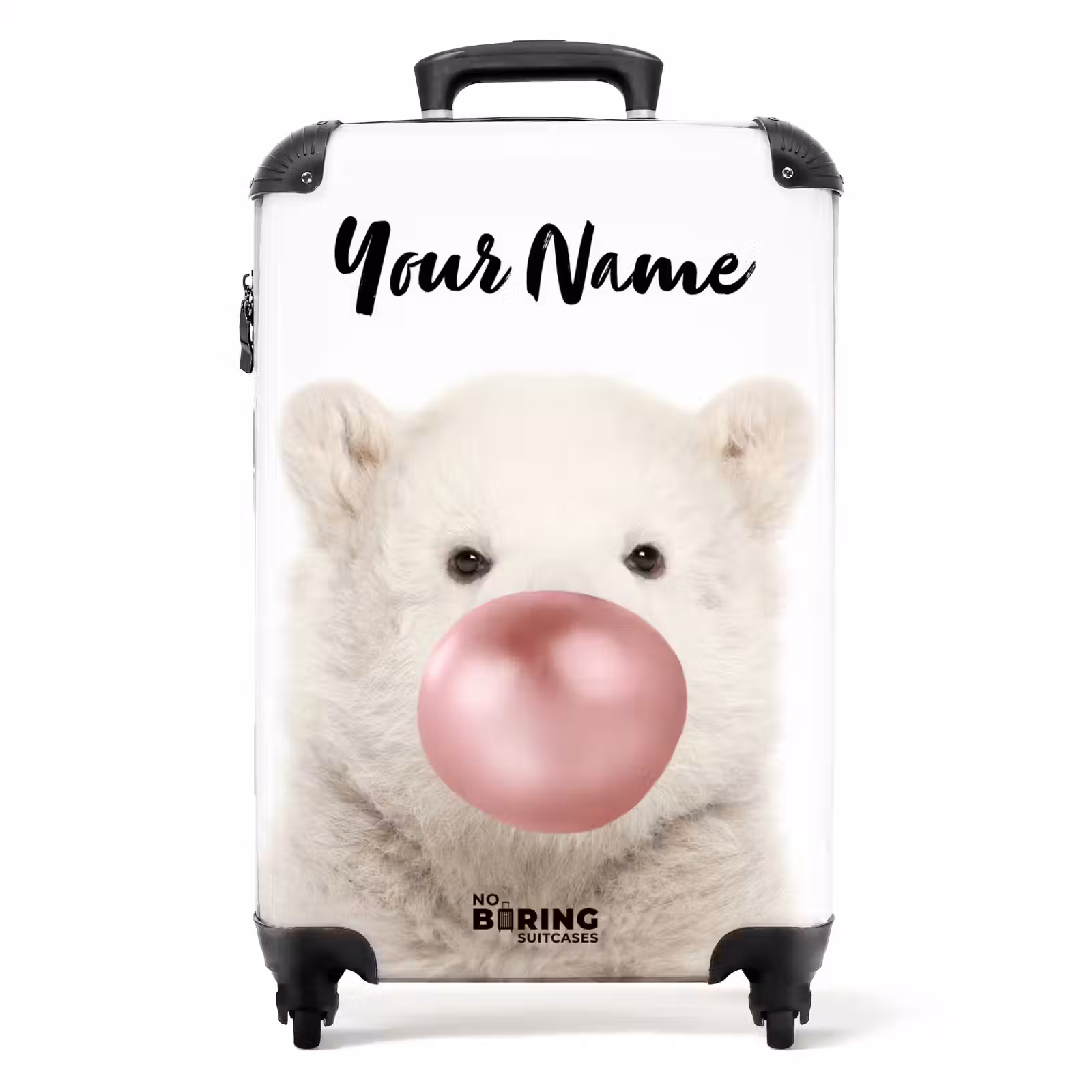 Suitcase with name - Bubblegum bear — 1