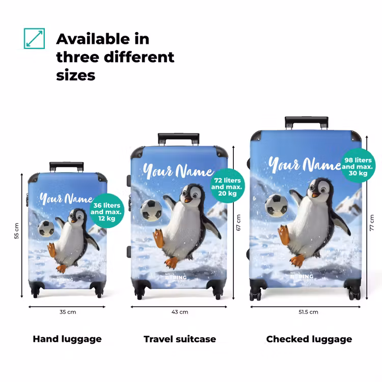 Suitcase with name - Pelé-guin — 3