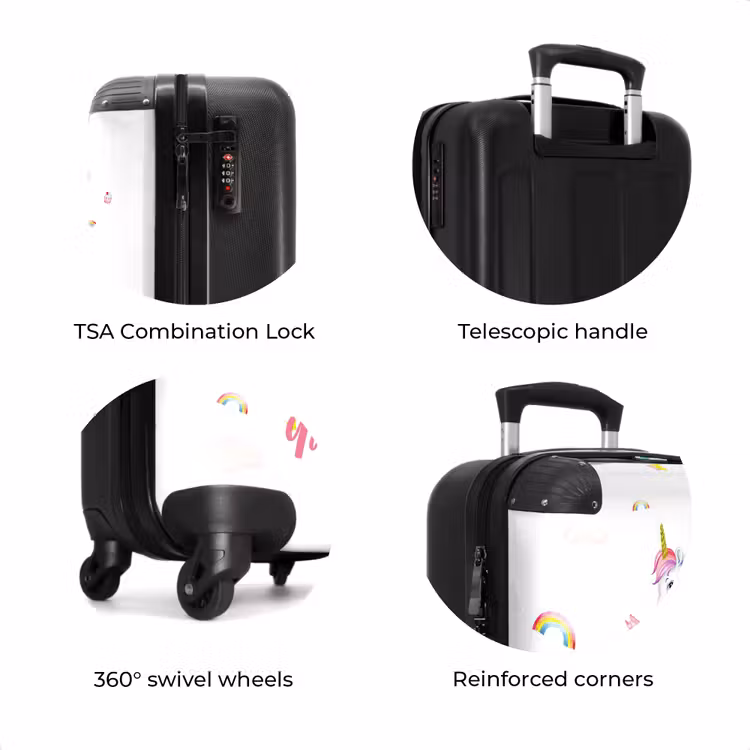 Suitcase with name - Airy unicorns — 8