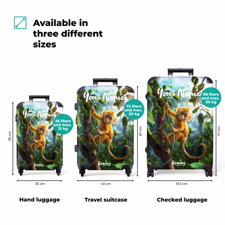 Suitcase with name - Alex monkey — 3