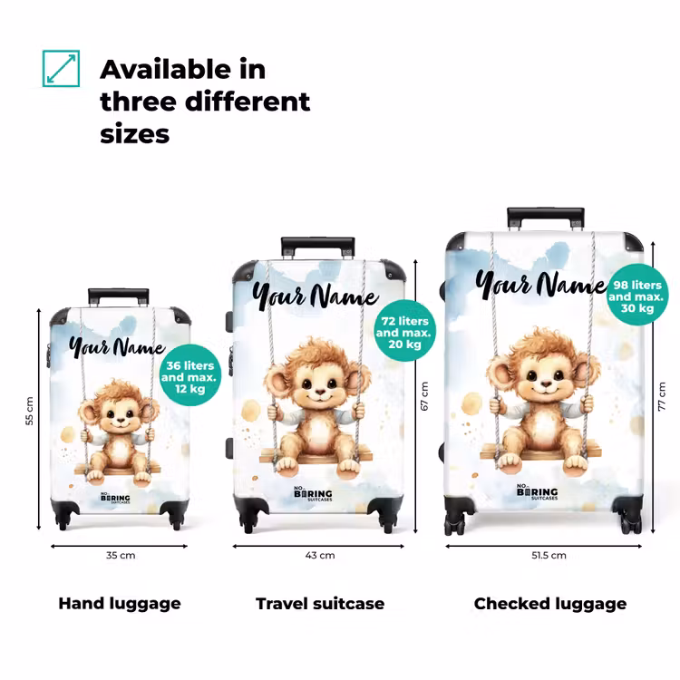 Suitcase with name - Axel monkey — 3