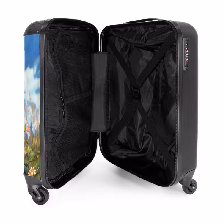 Suitcase with name - Bailey flower deer — 5